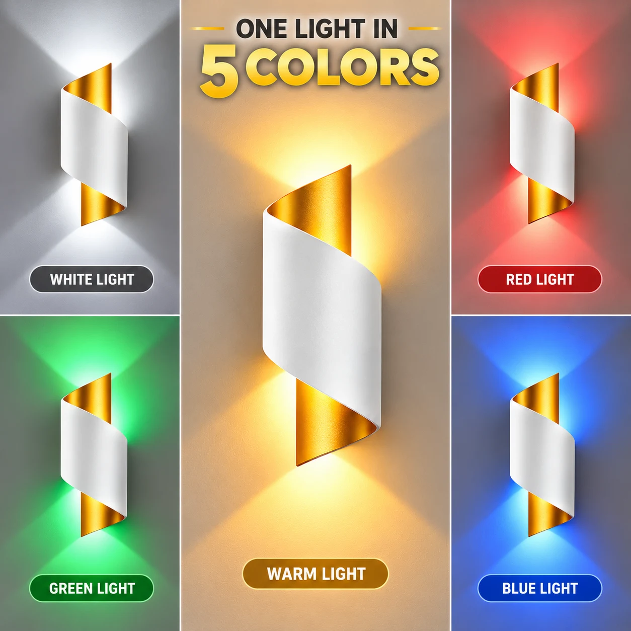 5 Color Changing LED Wall Light - Image 6